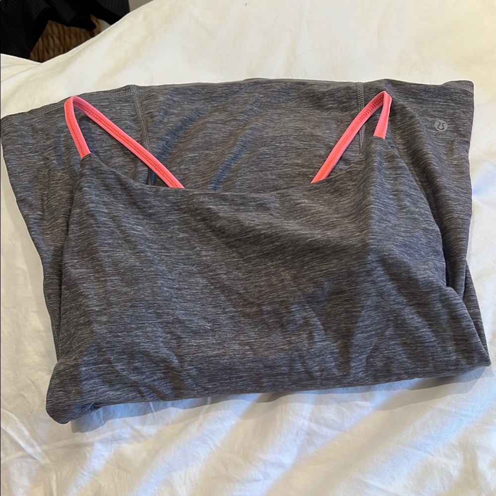 Lululemon Athletica Gray and Pink Tank Top